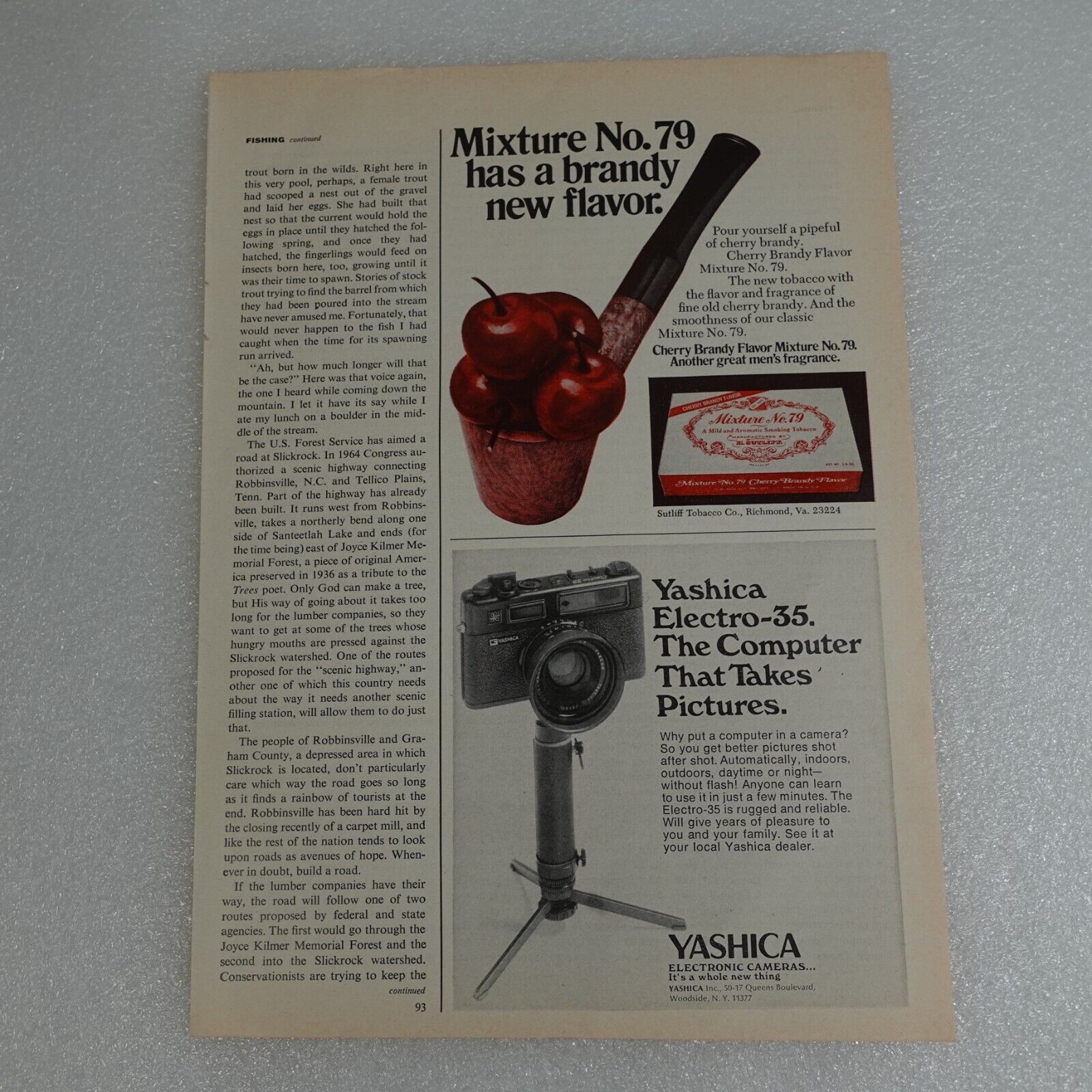 Vintage Print Ad Yashica Electronic Cameras Sports Illustrated Nov 13, 1972