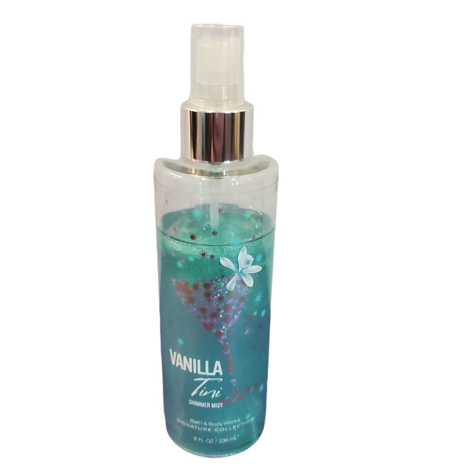 Bath & Body Works Vanilla Tini Shimmer Mist Spray 8 oz 75% Full