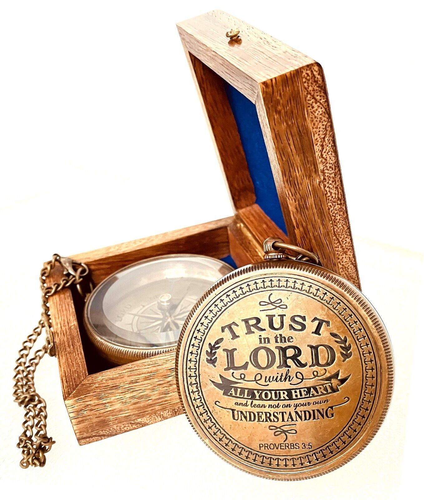 Religious Gifts Trust in The Lord  Communion Baptism Catholic Christian Compass