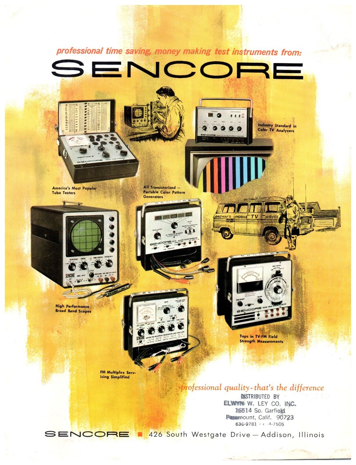 1950s Sencore HiFi Audio Ray Tube Tester Oscilloscopes CR133 CR128 PS127 Catalog