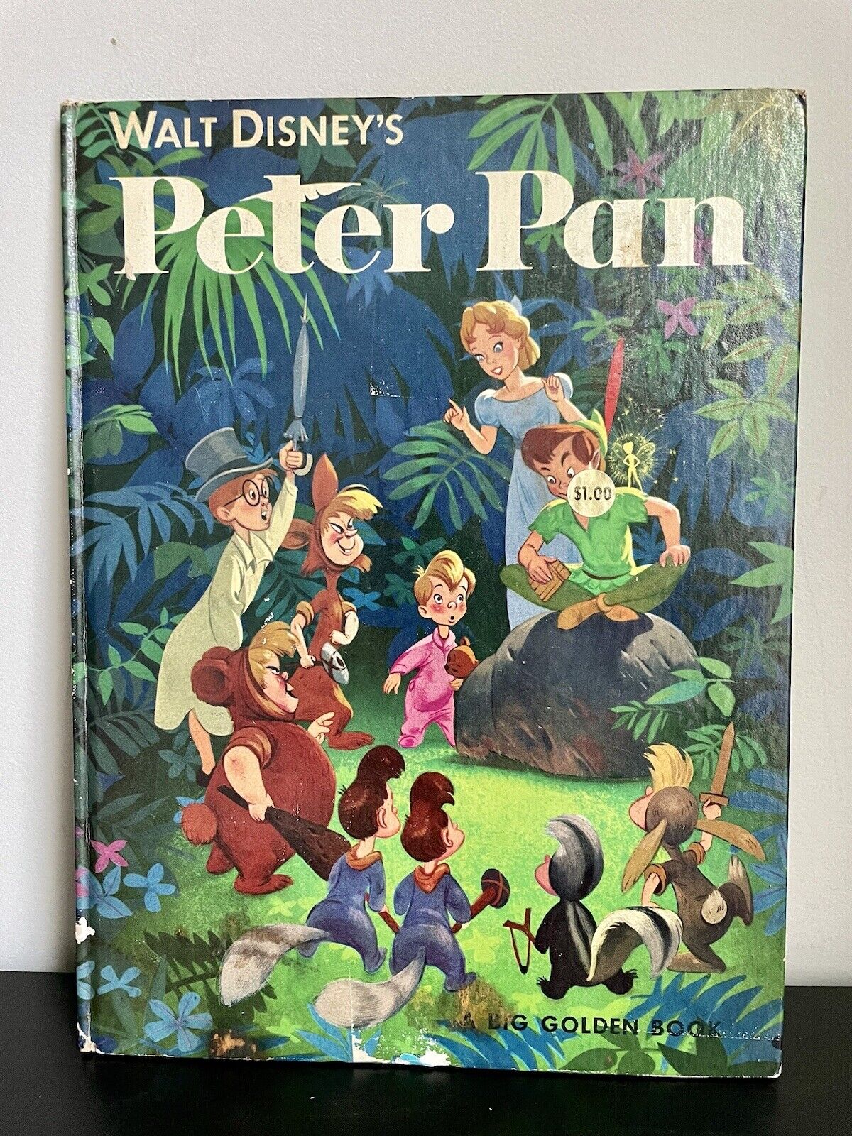 Peter Pan Hardcover Walt Disney A Big Golden Book 1952 23rd Printing