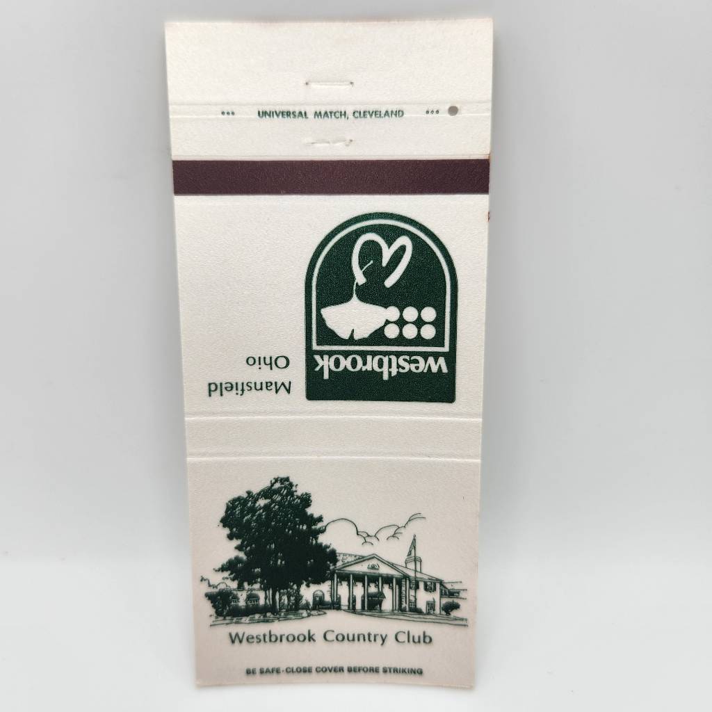 Vintage Matchbook Westbrook Country Club Mansfield Ohio Golf Course