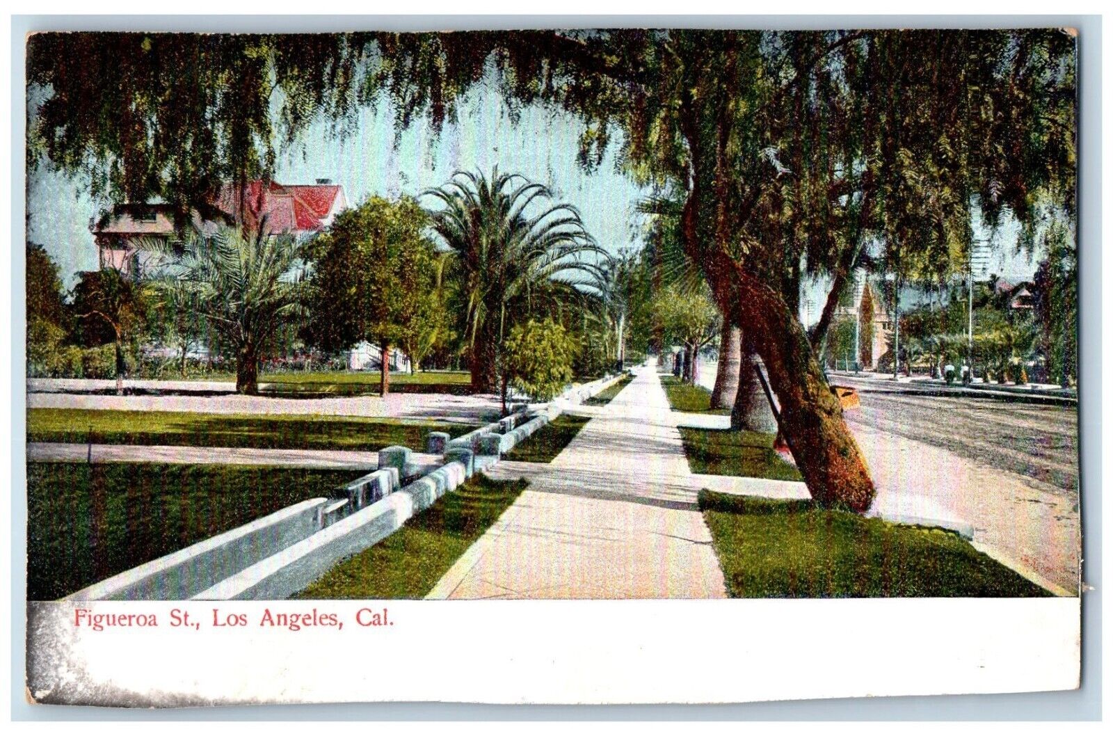 Los Angeles California Postcard Figueroa St. Exterior View c1910 Vintage Antique