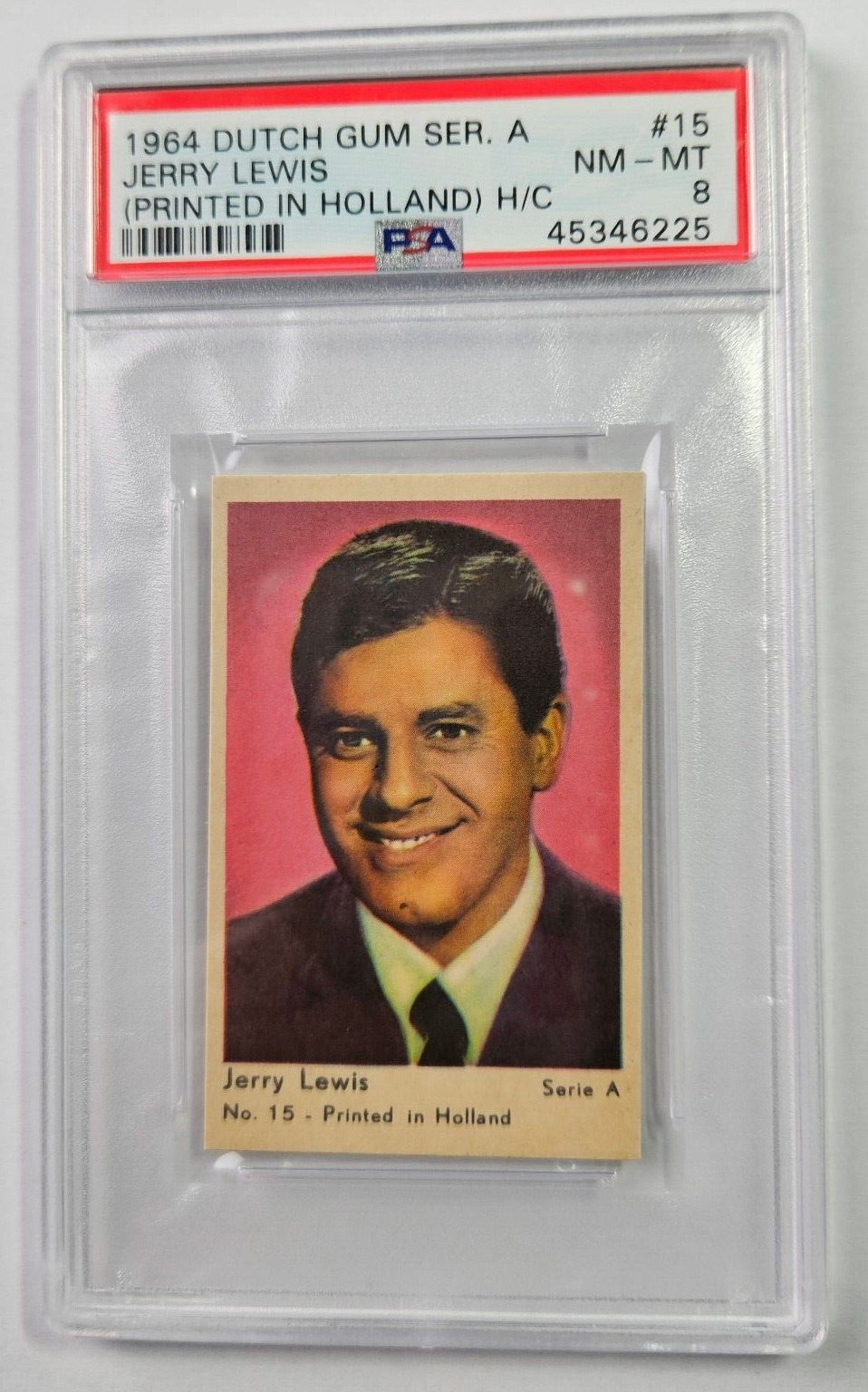 1964 DUTCH GUM Serie A #15 JERRY LEWIS - PSA 8 NM-MT  ONLY 1 GRADED HIGHER (B)