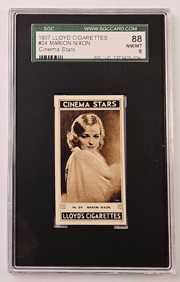 1937 Lloyd & Sons Cinema Stars #24 MARION NIXON SGC 8 NM-MT