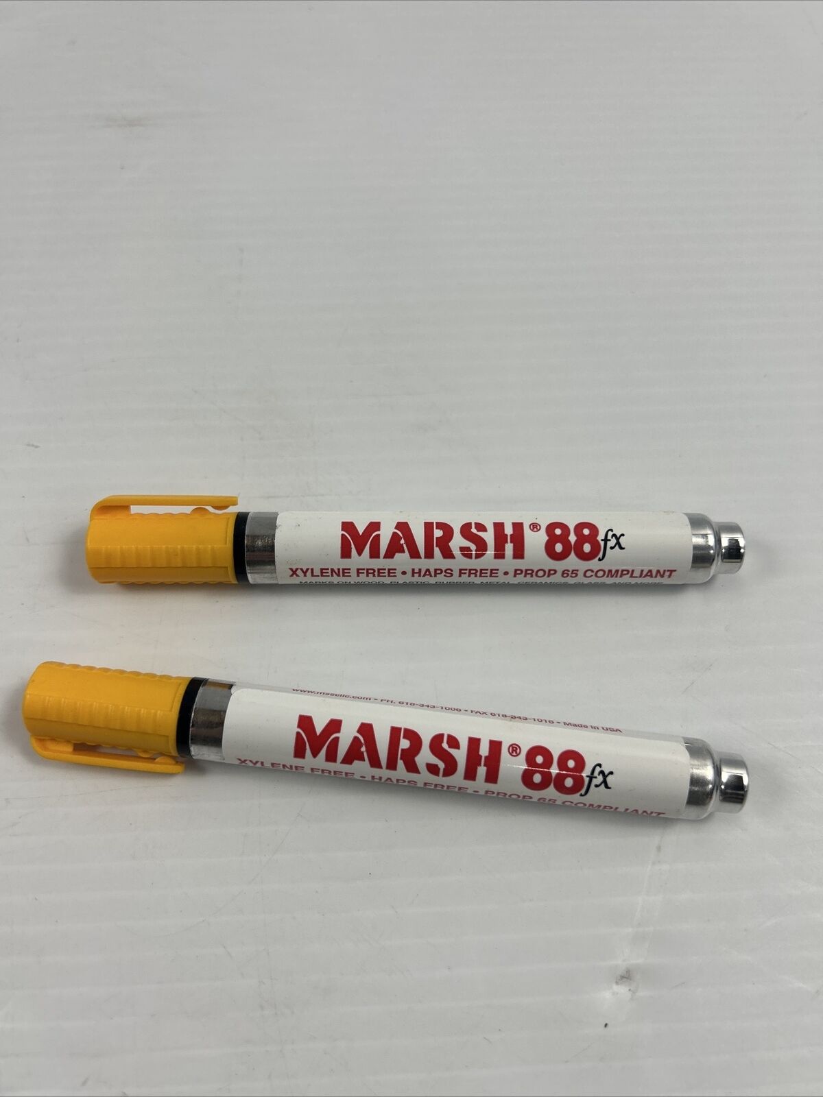 X2 Paint Marsh 88fx Industrial Marker 2pc Originals yellow  Xylene Free Solvent