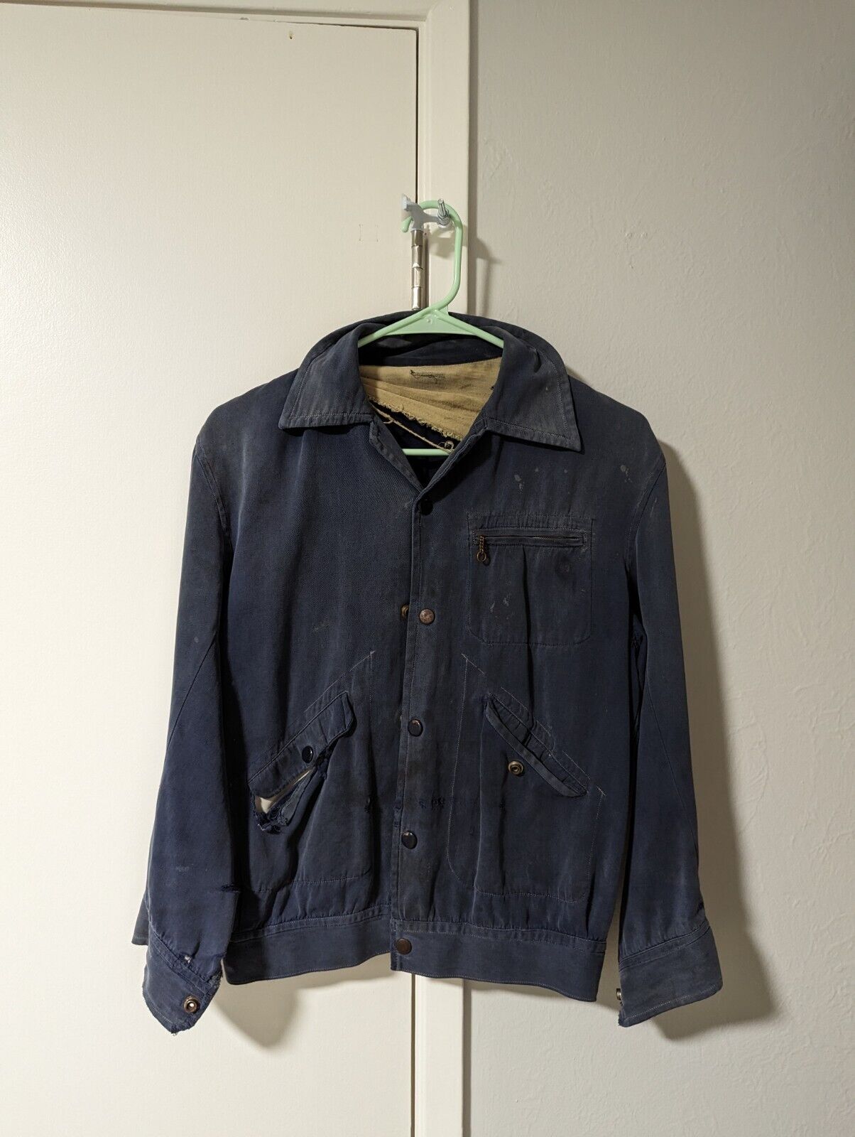 Original Japanese WWI Work Coat, Blue, XS