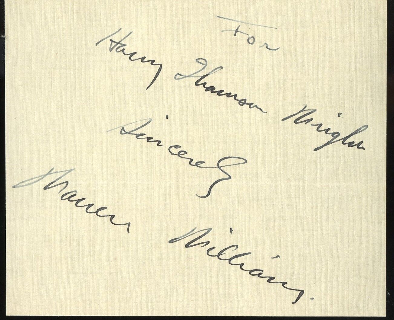 Warren William d1948 signed autograph auto 3x5 Cut Actor 