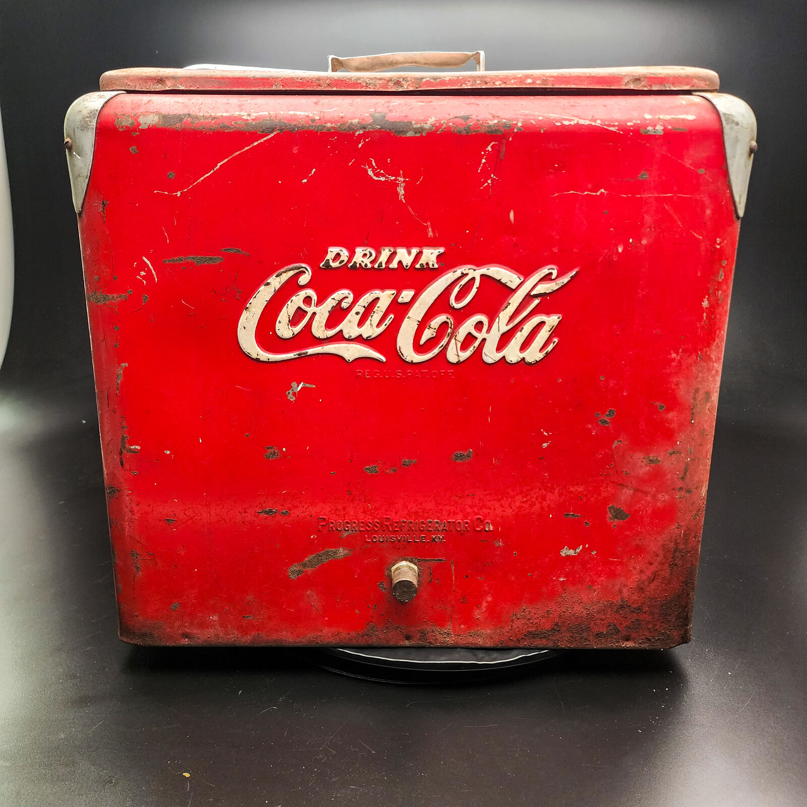 1950s COCA-COLA Cooler, Coke Ice Cooler-Action Mfg Co. “Drink Coca-Cola”