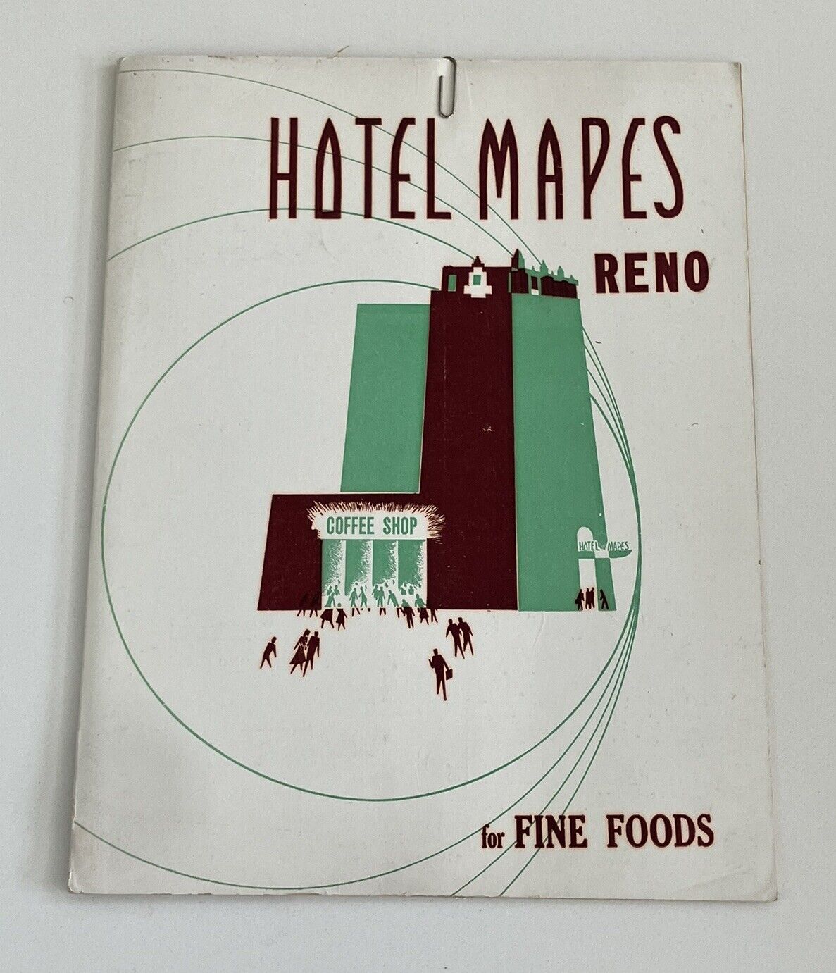 HOTEL MAPES Old Reno Menu 50s MCM Nevada SCARCE Casino Ephemera