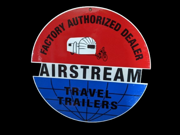 PORCELIAN AIRSTREAM ENAMEL SIGN SIZE 30X30 INCHES