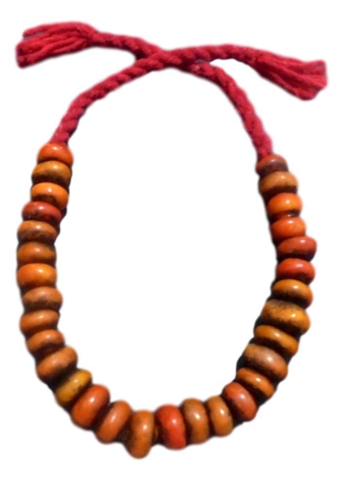 Amber Magnificent Moroccan Berber Imitation Amber Beaded Necklace Handmade Beads