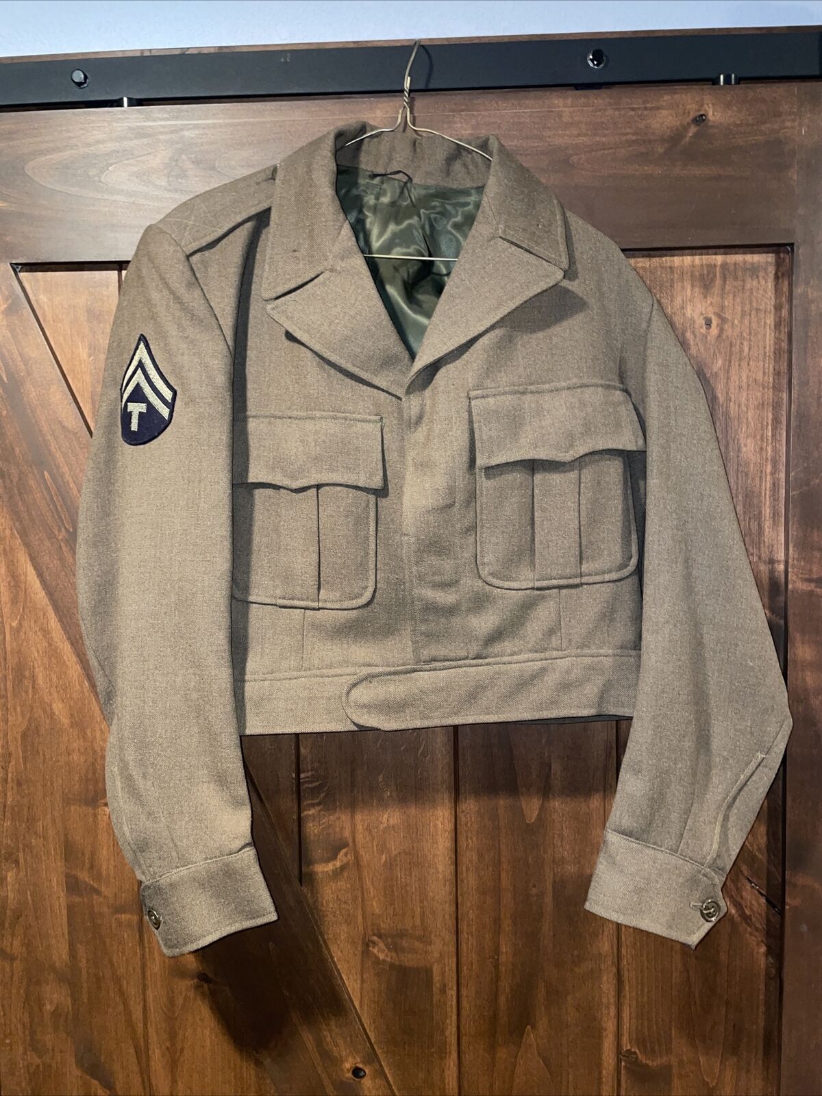 WWII WW2 Ike Jacket NICE Seargent Military wool Amaco L.A.