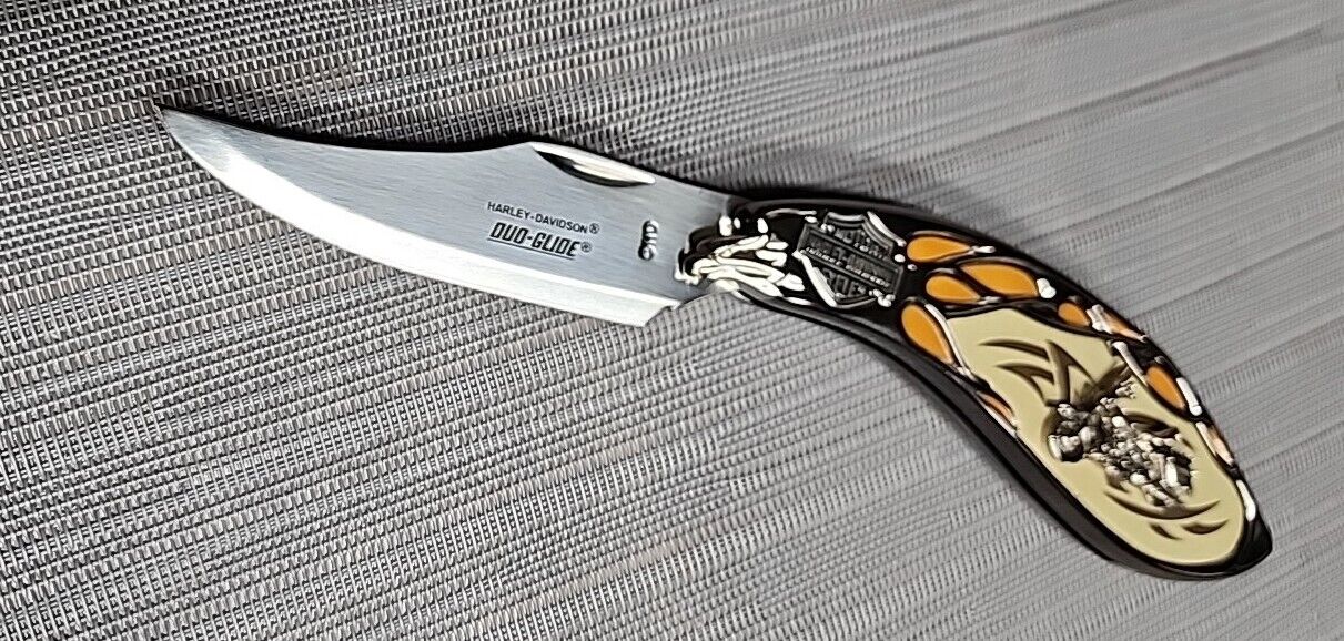 FRANKLIN MINT KNIFE Harley Davidson, Duo-Glide Pocket Knife NEW