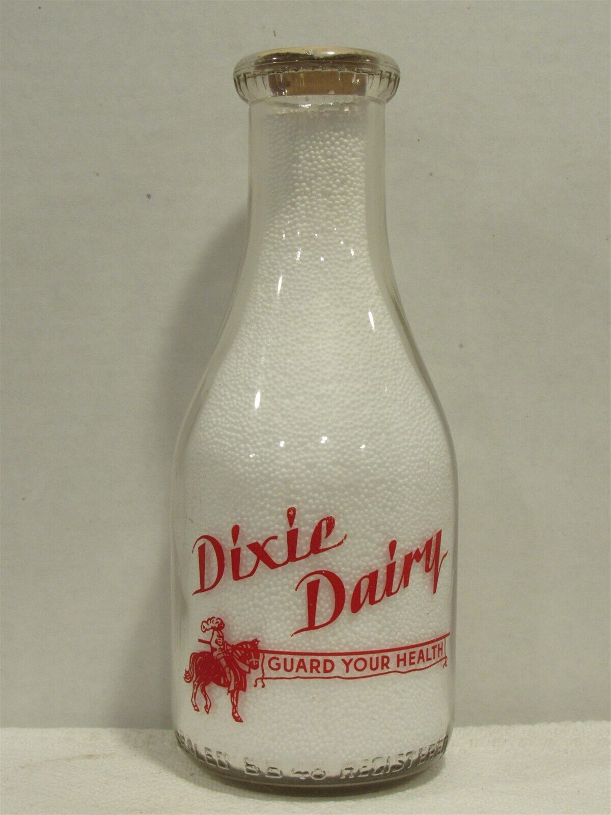 TRPQ Milk Bottle Dixie Dairy Macon GA Florence AL 1941 Guard Health Location???