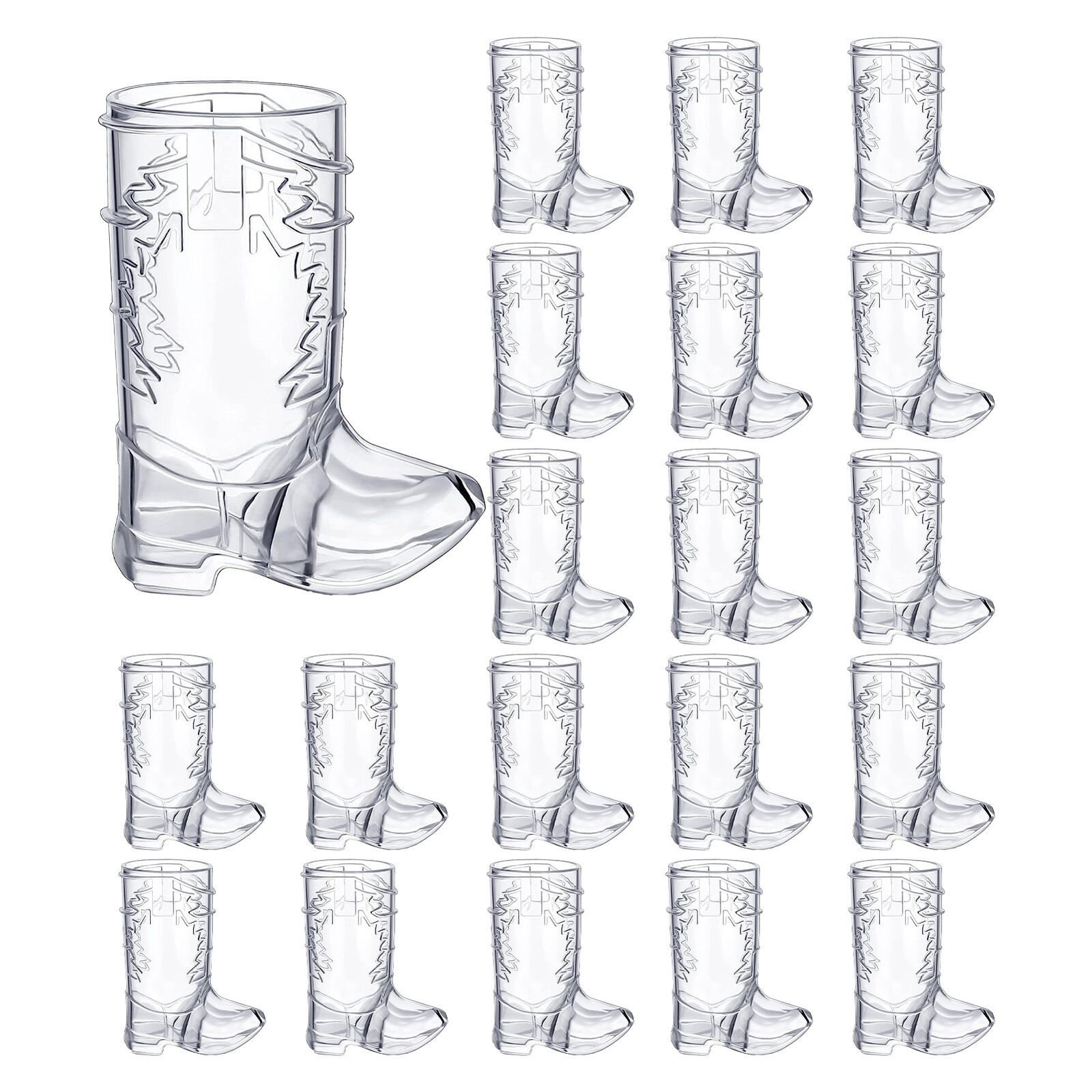 25Pcs Mini Cowboy Boot Glasses Drinking Cups PP Shot Glasses Western Cowboy