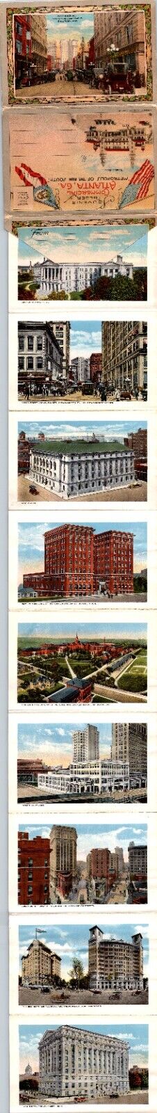 Postcard GA Atlanta Commercial City Views Souvenir Folder c1919 18 Views AE26