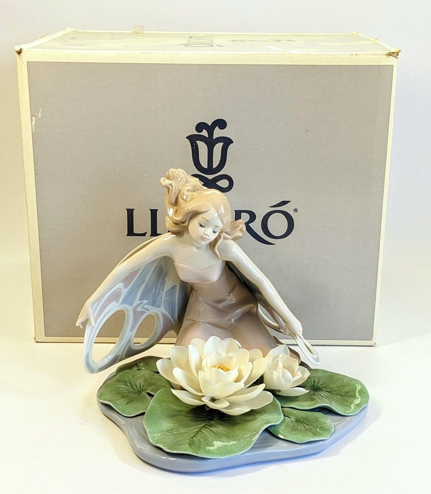 LLADRO #6651 WINGS OF FANTASY Fairy Statue Complete in Box - CRACKED FINGER