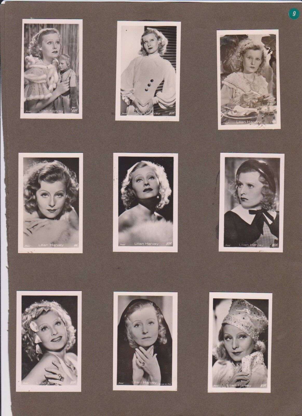 LILIAN HARVEY MOVIE STAR 90 Vintage ROSS Photo Cigarette Cards (L5836)