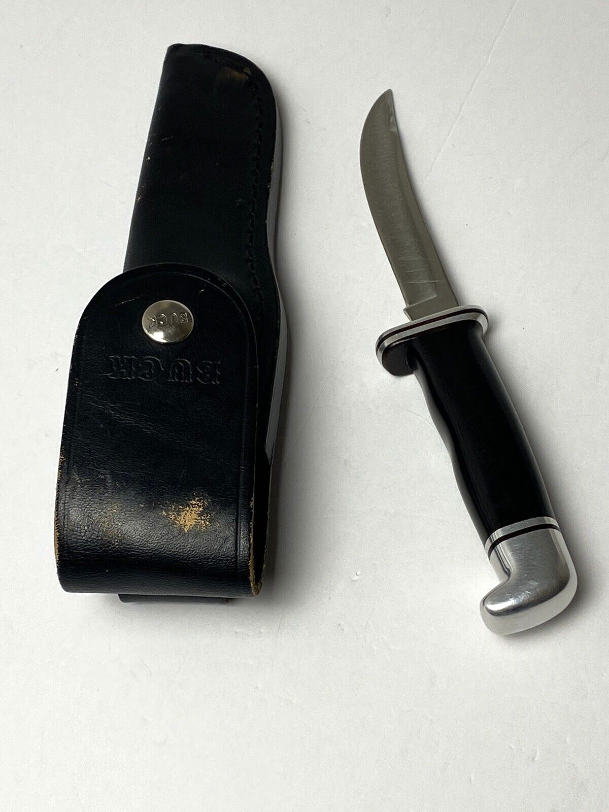Vintage Buck 118 Personal knife Pre date code 3 line stamp 1972-1985 W/ SHEATH