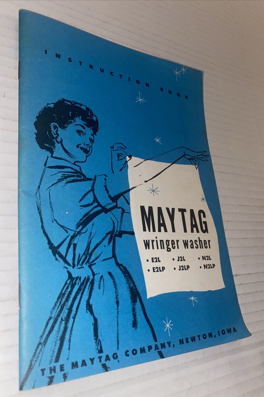 Maytag Wringer Washer Instruction Booklet Manual VTG 1957 E2L E2LP J2L J2LP N2LP