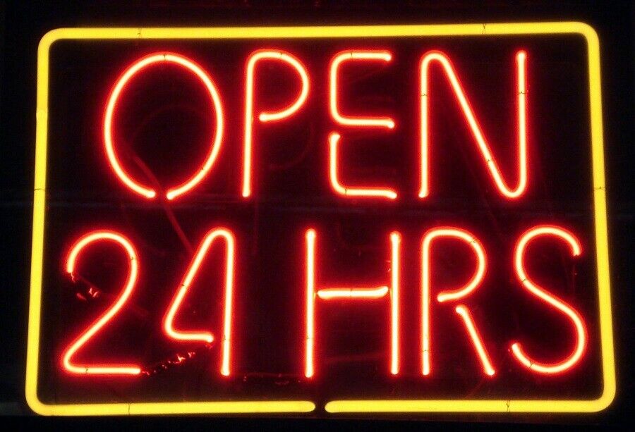 Open 24 Hrs Beer Rectangle 24\