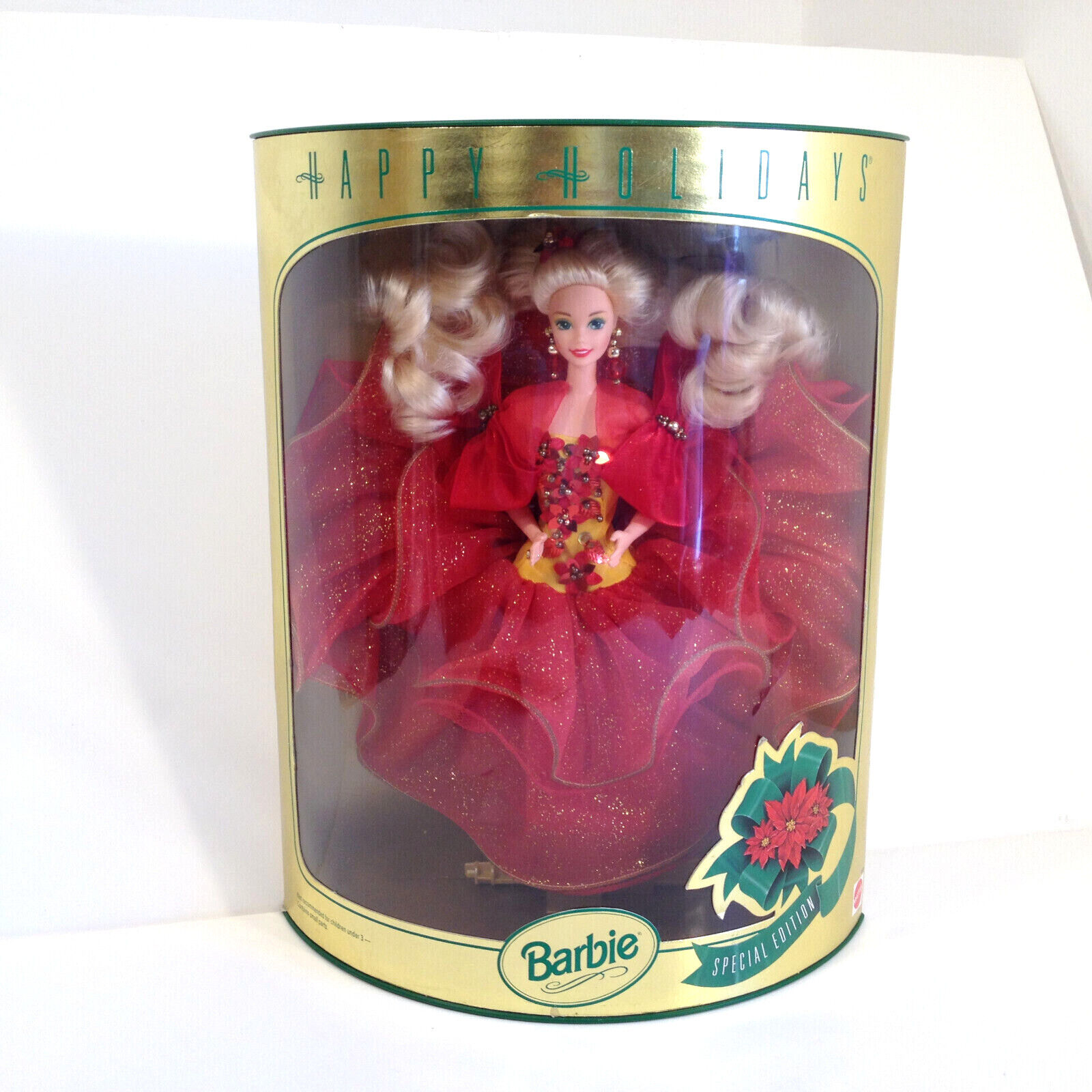 Happy Holidays Special Edition Barbie Doll 1993 Red Gold Victorian Christmas