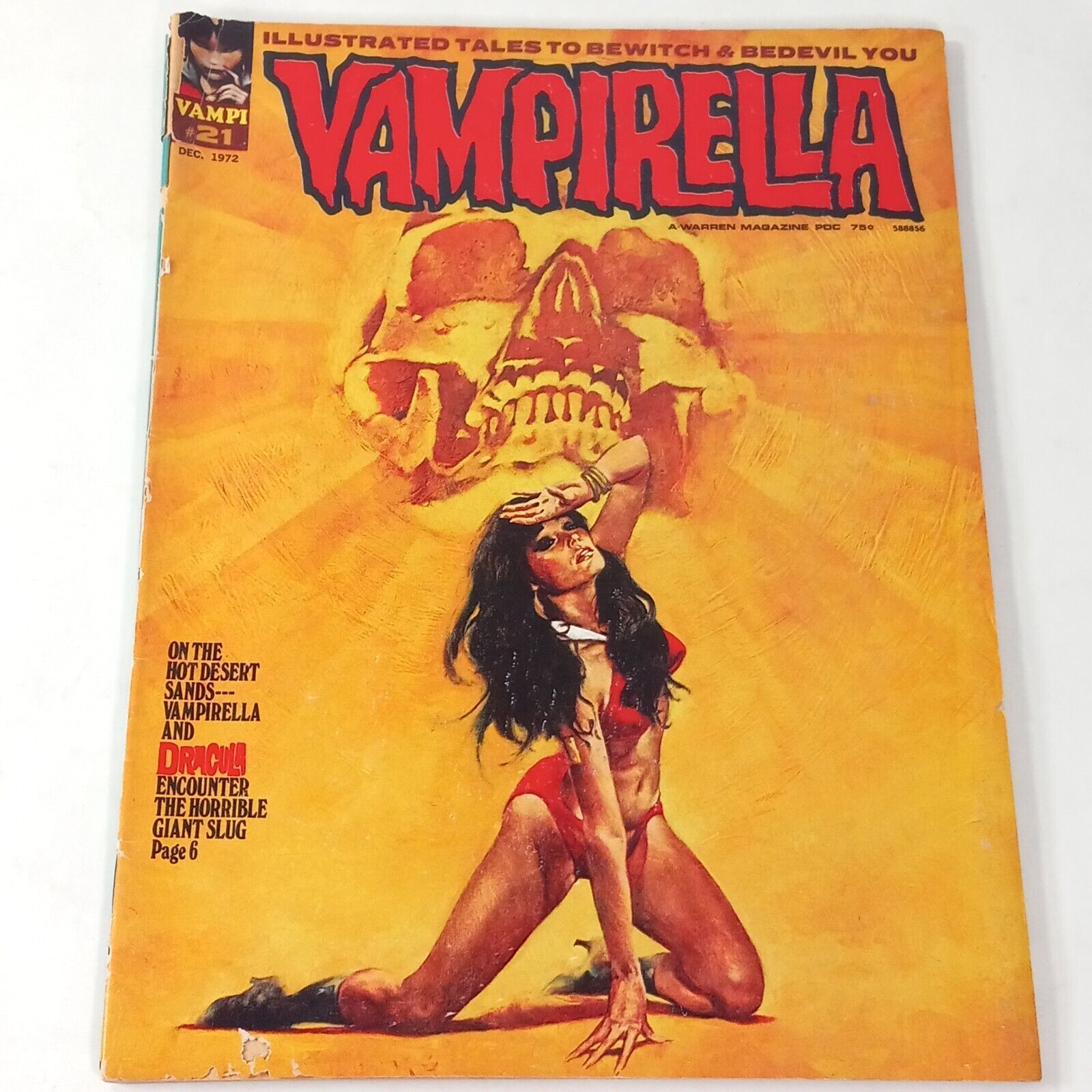 Vampirella Dec 1972 VTG Warren Magazine Horror Comic Vampi 21 Dracula Giant Slug