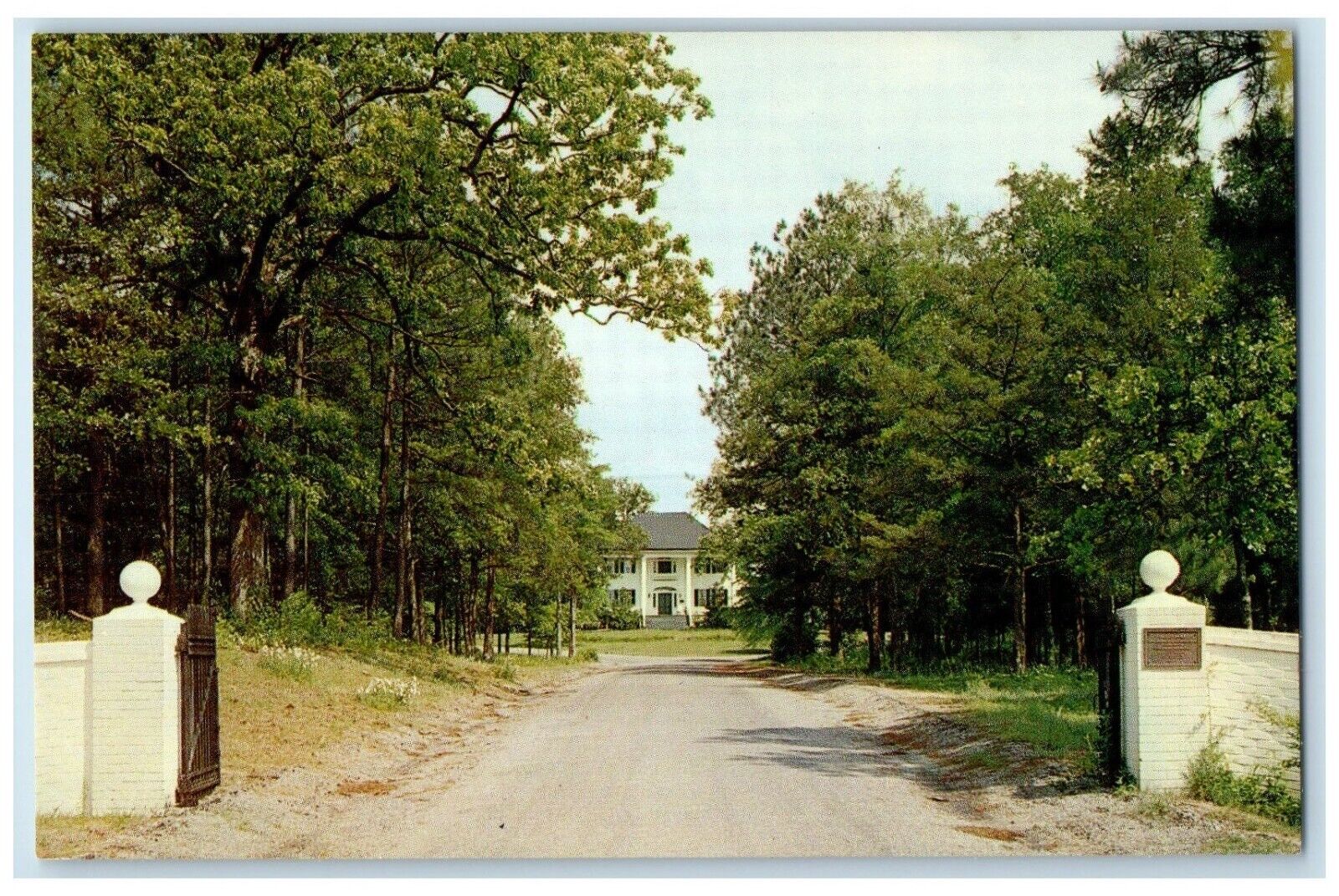c1960 Entrance Oakley Park Building Edgefield South Carolina SC Antique Postcard
