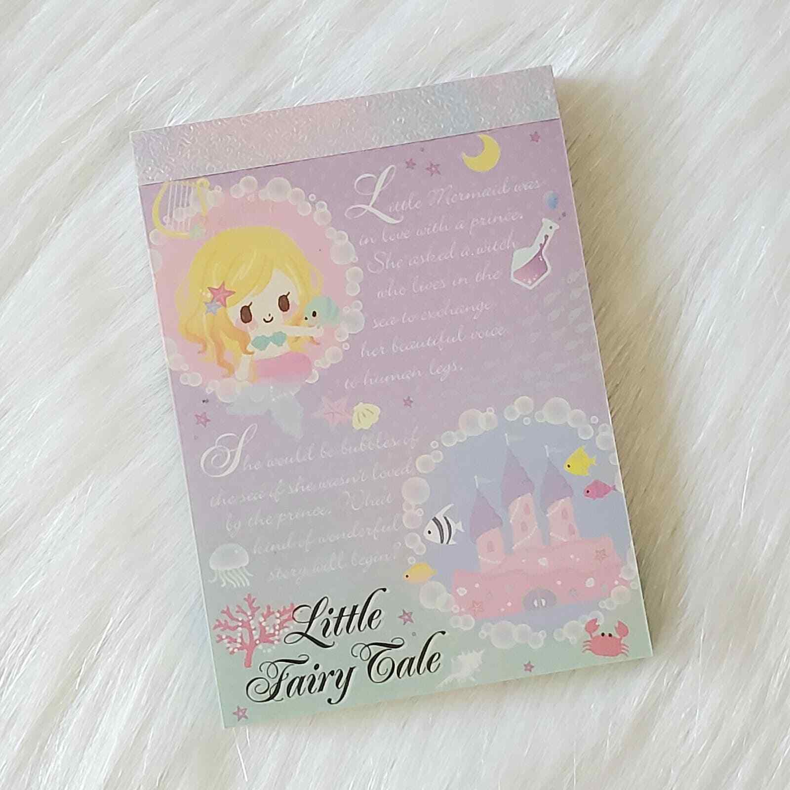 Little Fairy Tale Mermaid Mini Memo Pad Stationery Collectible Back To School