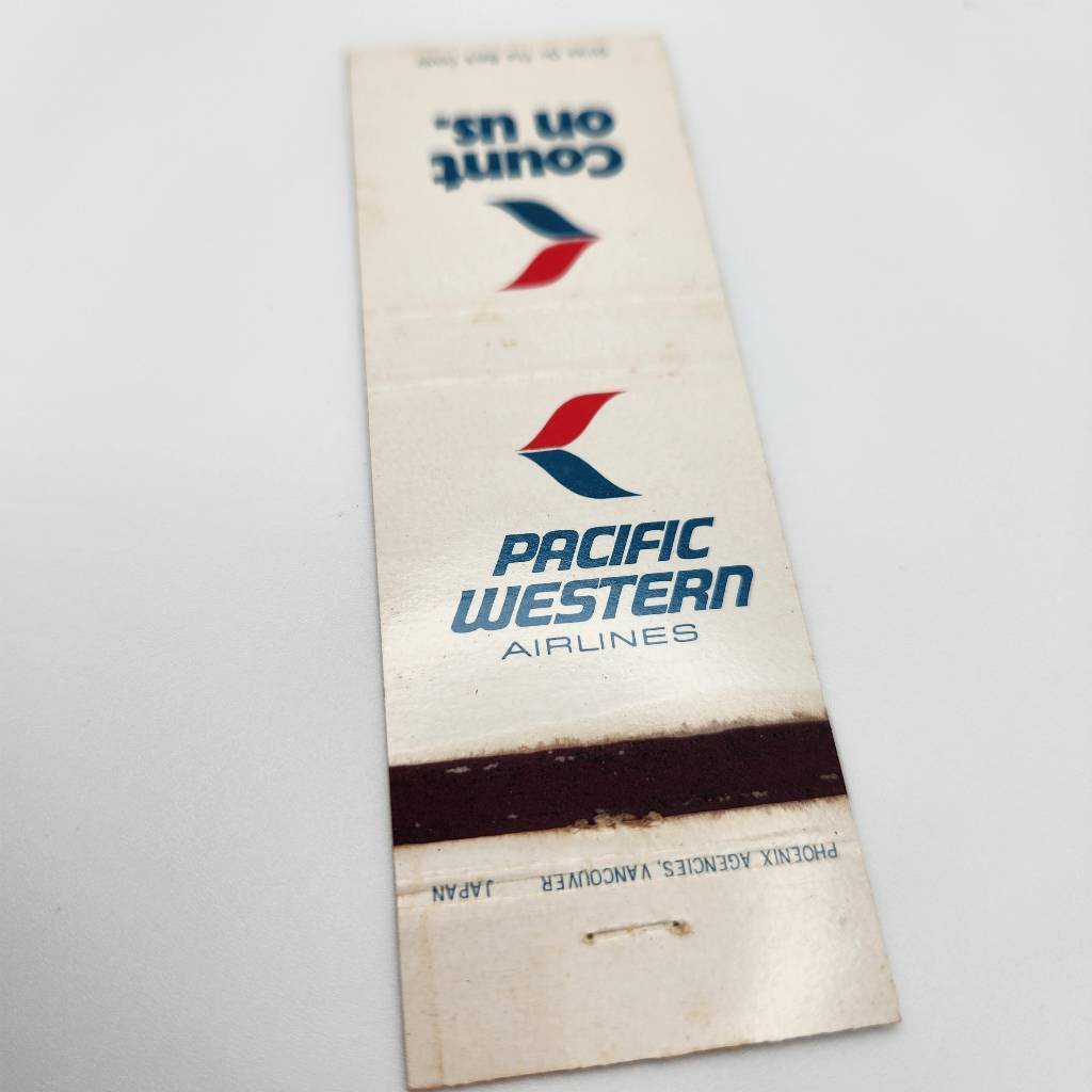 Vintage Matchbook Pacific Western Airlines