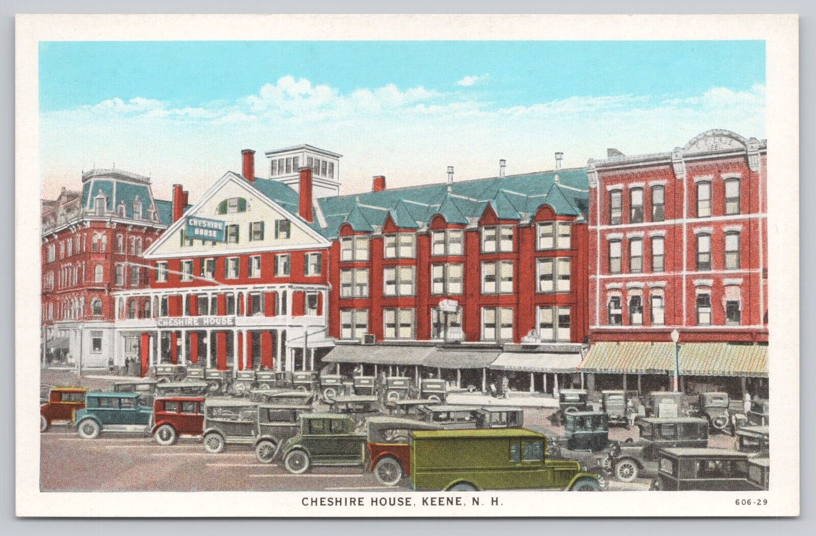 Keene New Hampshire, Cheshire House, Vintage Postcard
