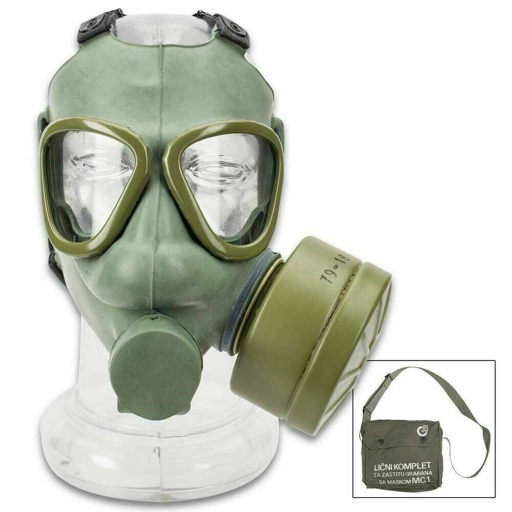 JNA Serbian M1/M59 Protective GAS MASK Full Face with 60mm Filter + bag FULL KIT