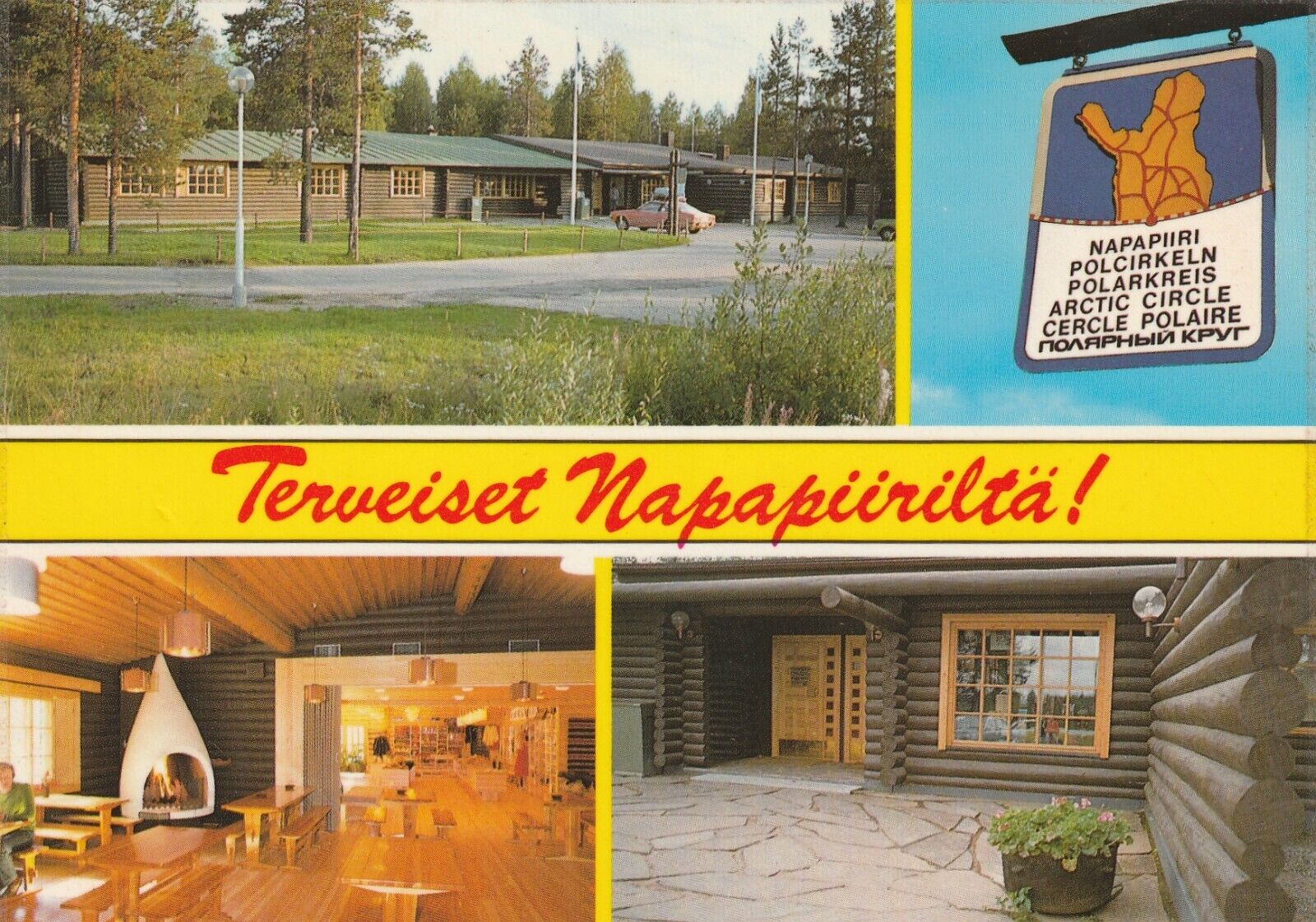 Vintage Postcard Finland Arctic Circle Unposted