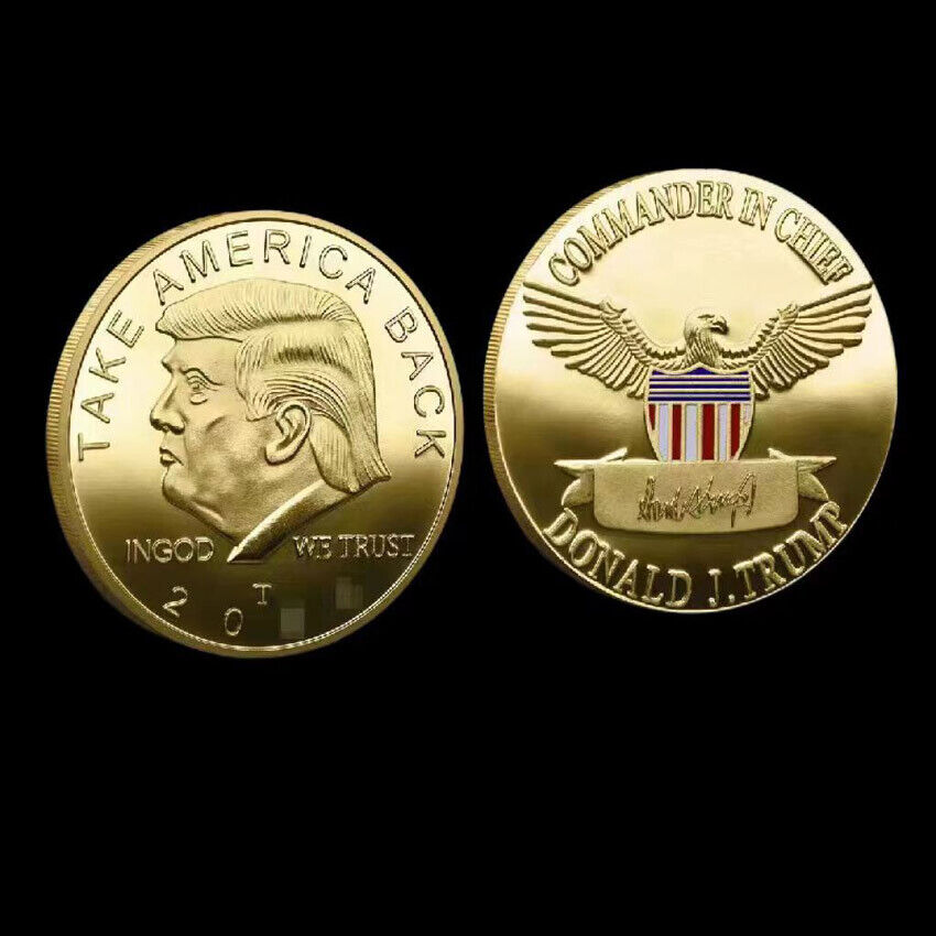 100 PCS Donald Trump President candidate Coin 2024 USA 45th Commemorative Gifts