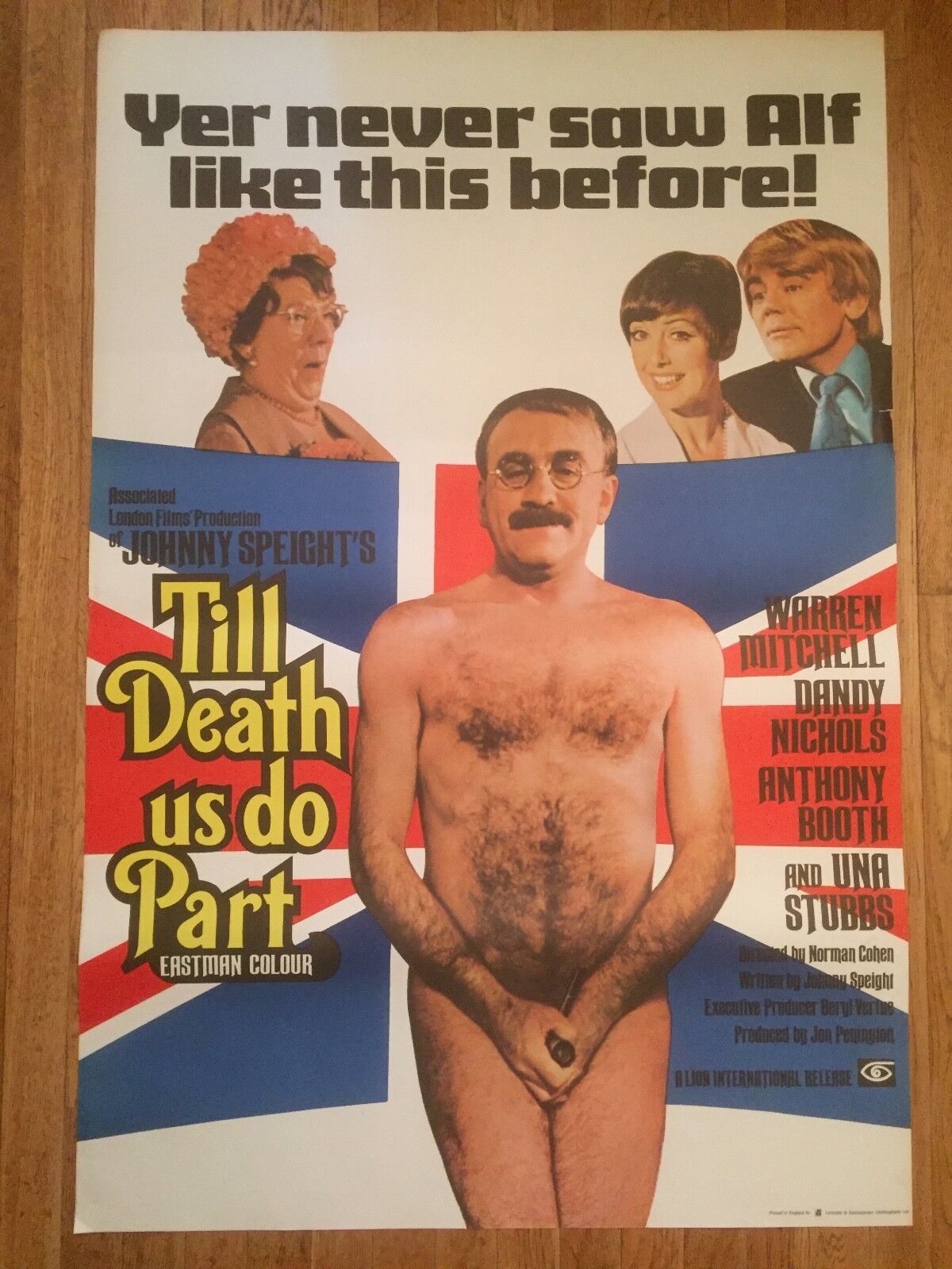 Till Death Do Us Part 1968 Original British Comedy Film Poster Warren Mitchell 
