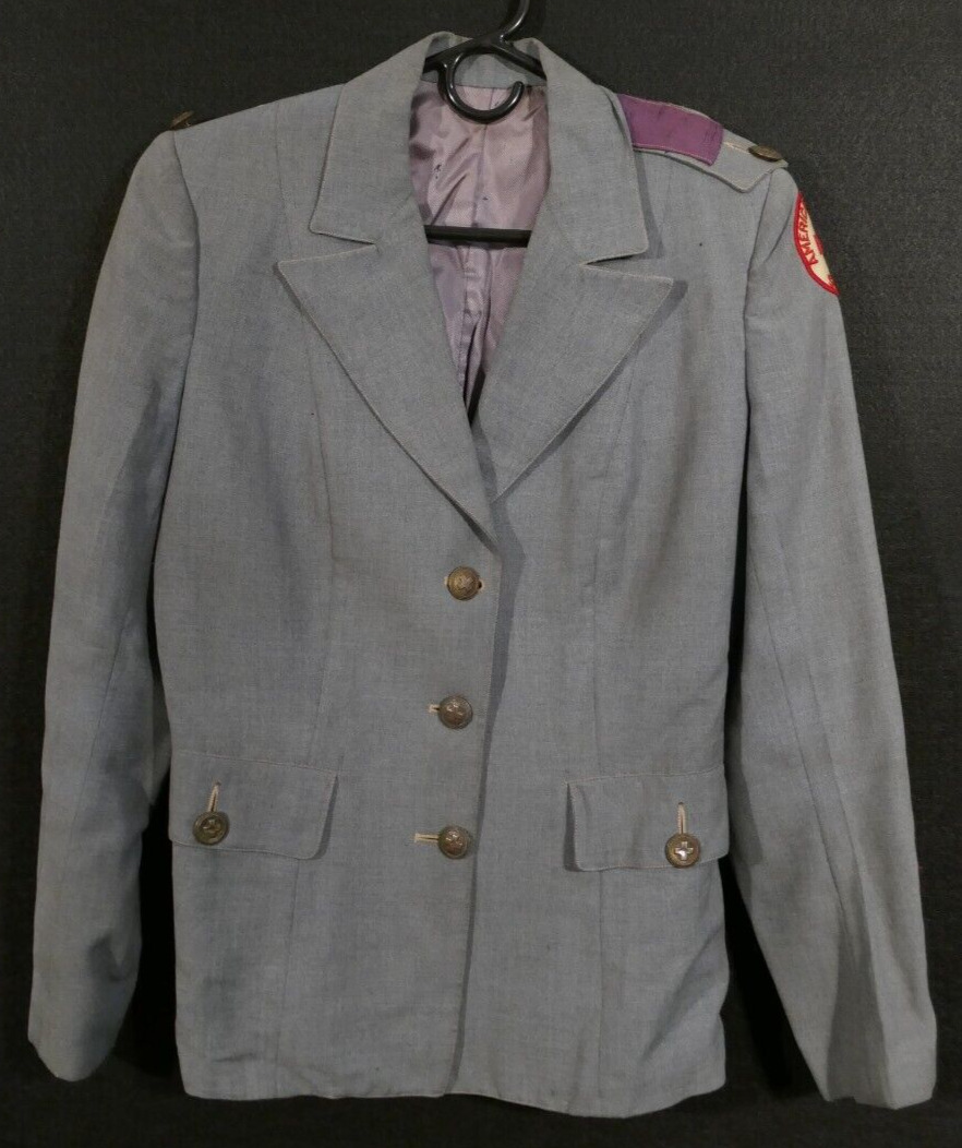 WWII US ARC American Red Cross Service Class A Uniform Coat Overseas Chevrons