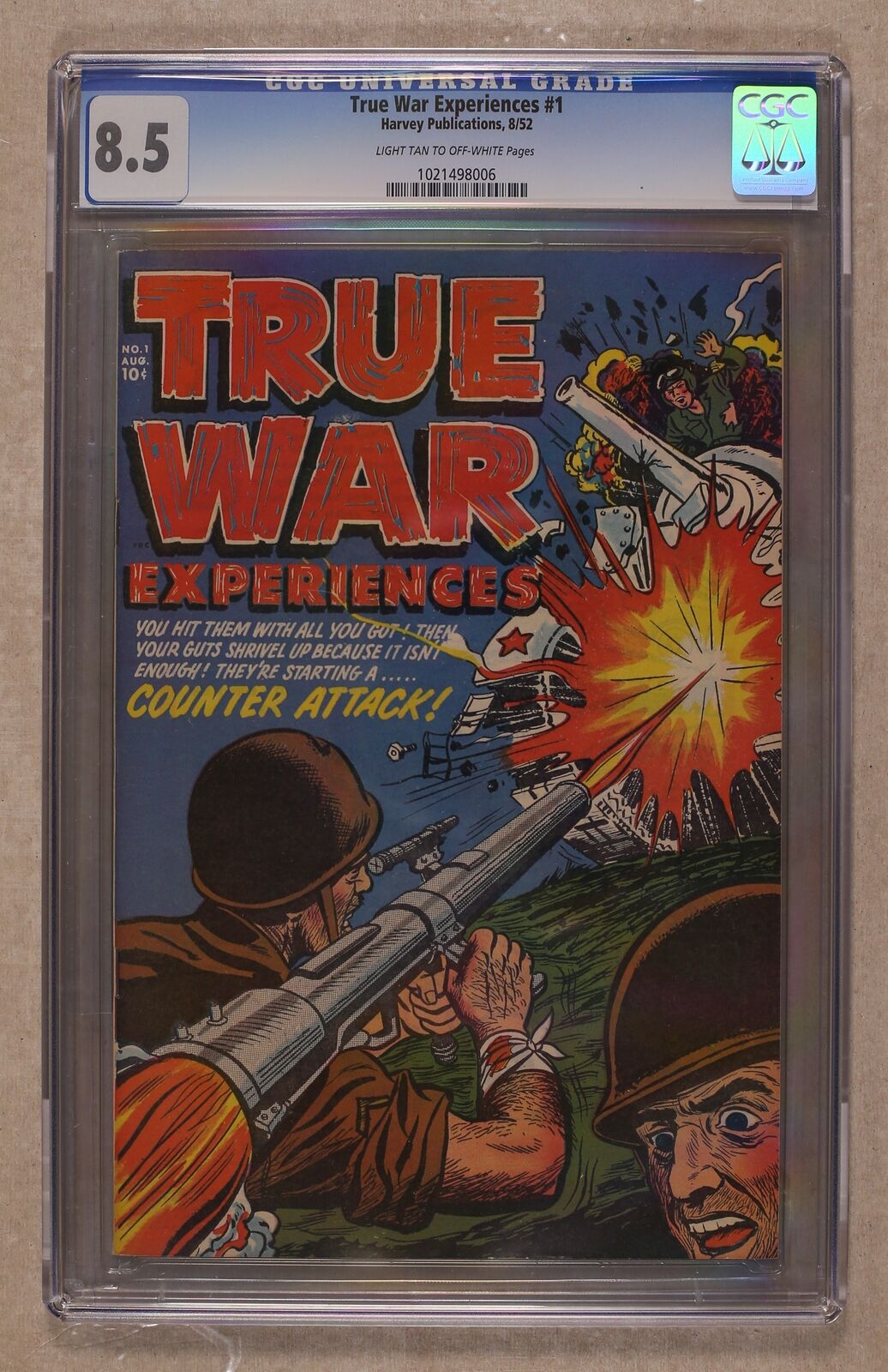 True War Experiences #1 CGC 8.5 1952 1021498006