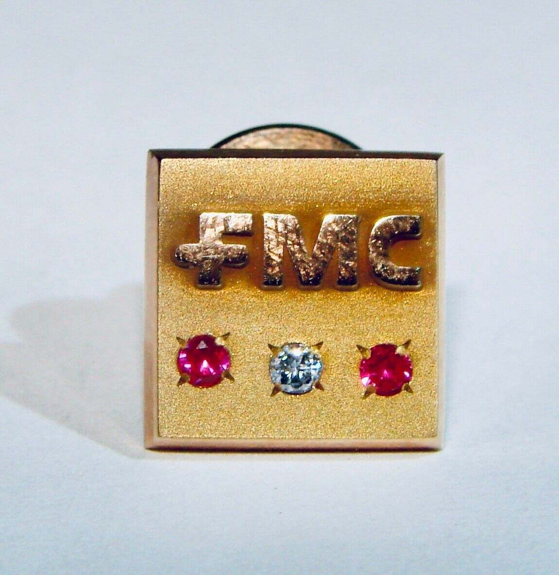 FMC Employee Service Award Pin 10K Gold Food Machinery Corporation Vintage TIE