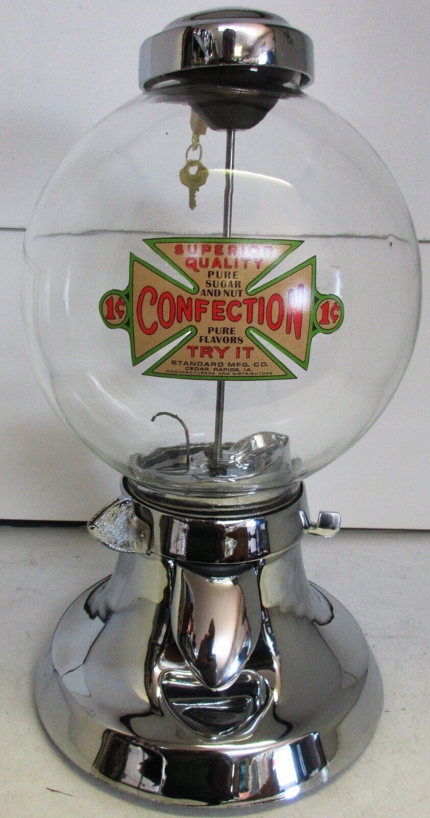 Simpson Superior Confection Chrome Bulk Vending Dispenser Circa 1930\'s