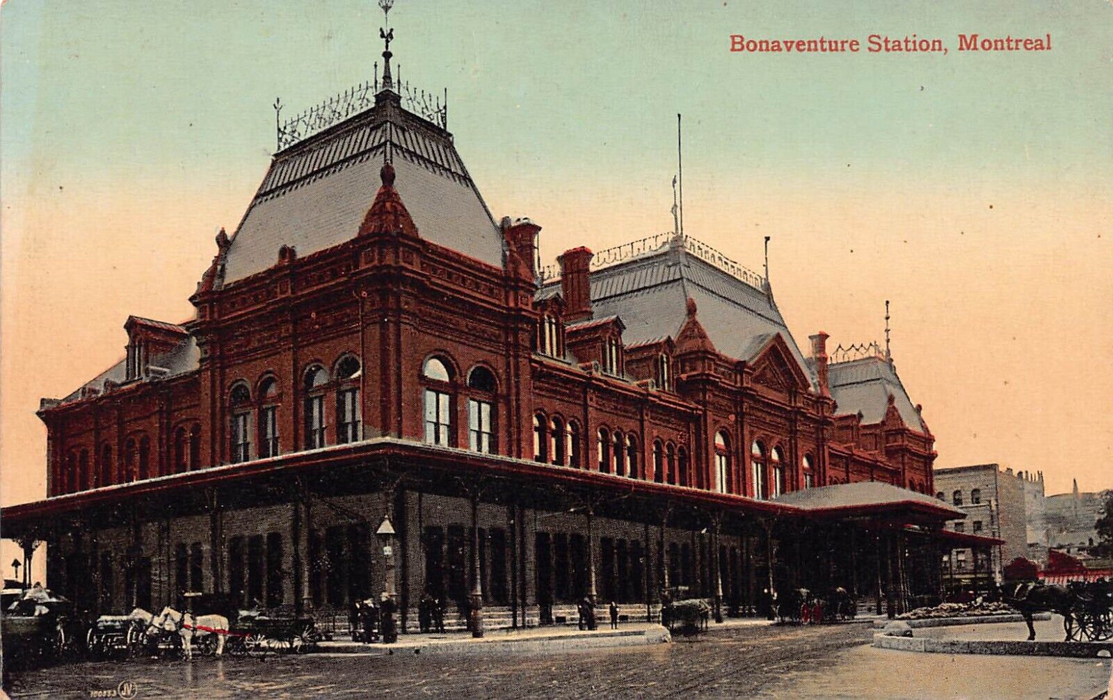 Bonaventure Train Station, Montreal, Quebec, Canada, Early Postcard, Unused