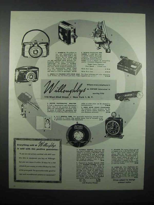 1947 Willoughby's Ad - Winpro 35 Camera