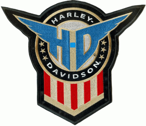 HARLEY DAVIDSON EMBROIDERED HONOR SHIELD PATCH 10 inch HARLEY VINTAGE PATCH