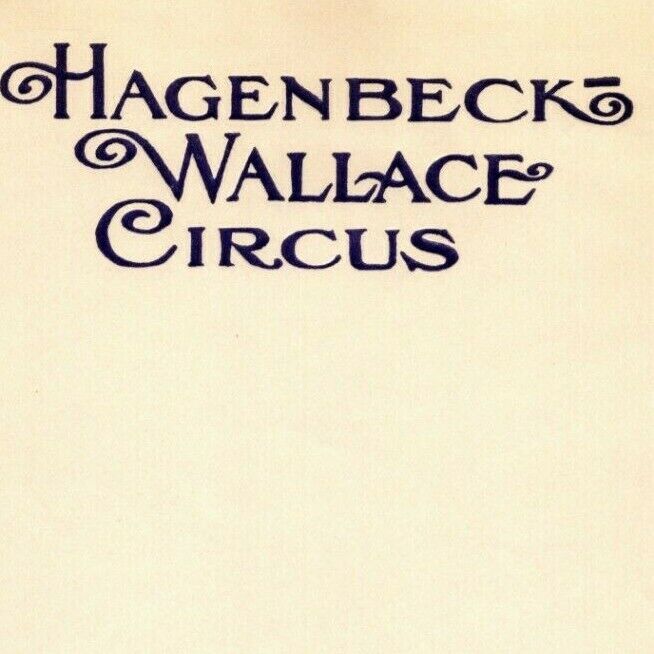 Very Scarce c1926 Hagenbeck-Wallace Circus Letterhead - Peru, Indiana