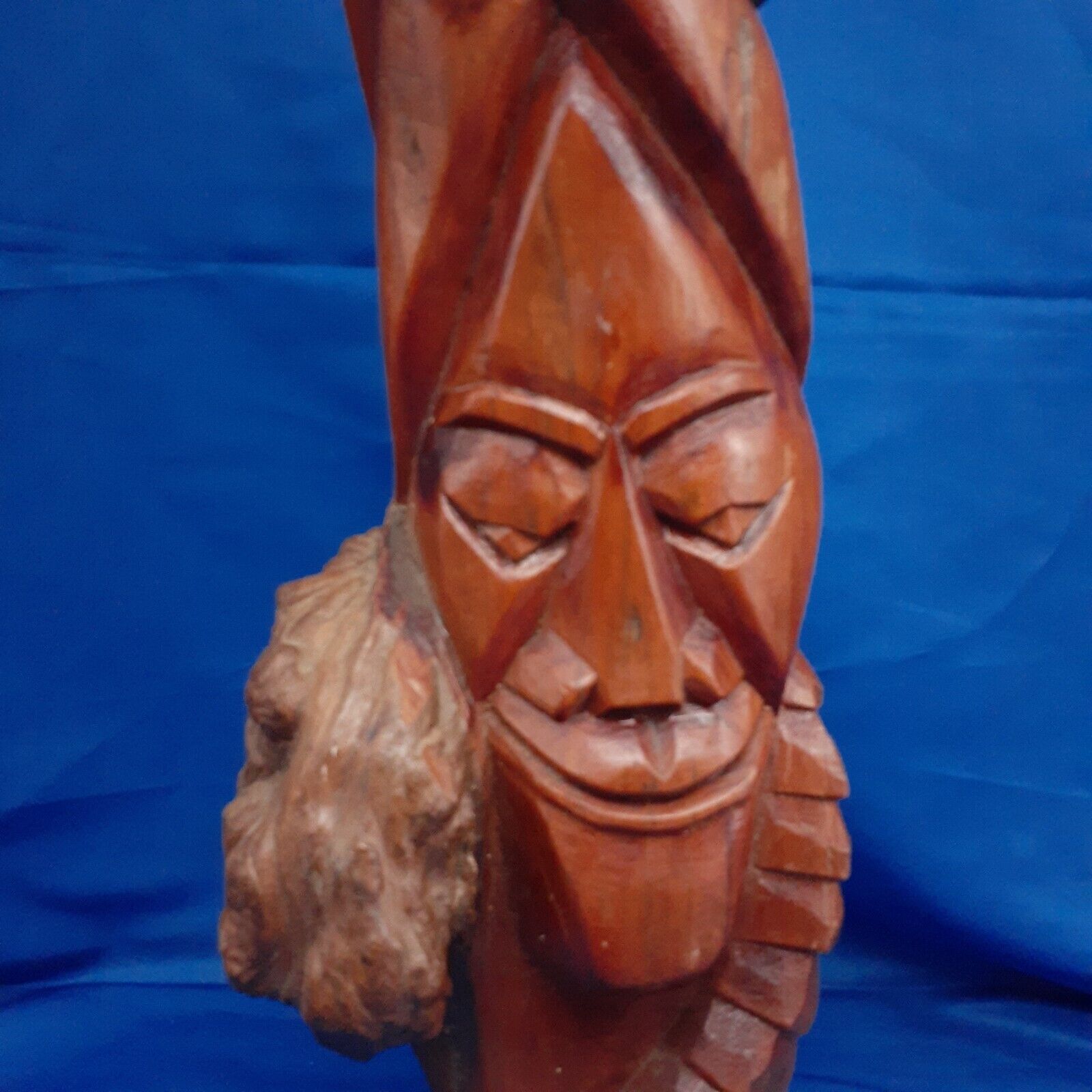 Vintage Carved Wood Nassau 1970s Tribal Tiki Creole Island Folk Art