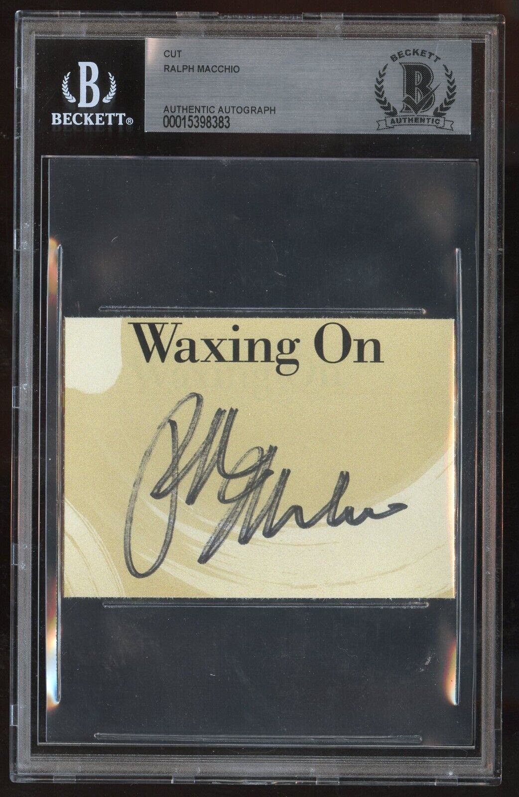Ralph Macchio signed autograph auto 2.5x3.5 cut Actor in Karate Kid BAS Slabbed
