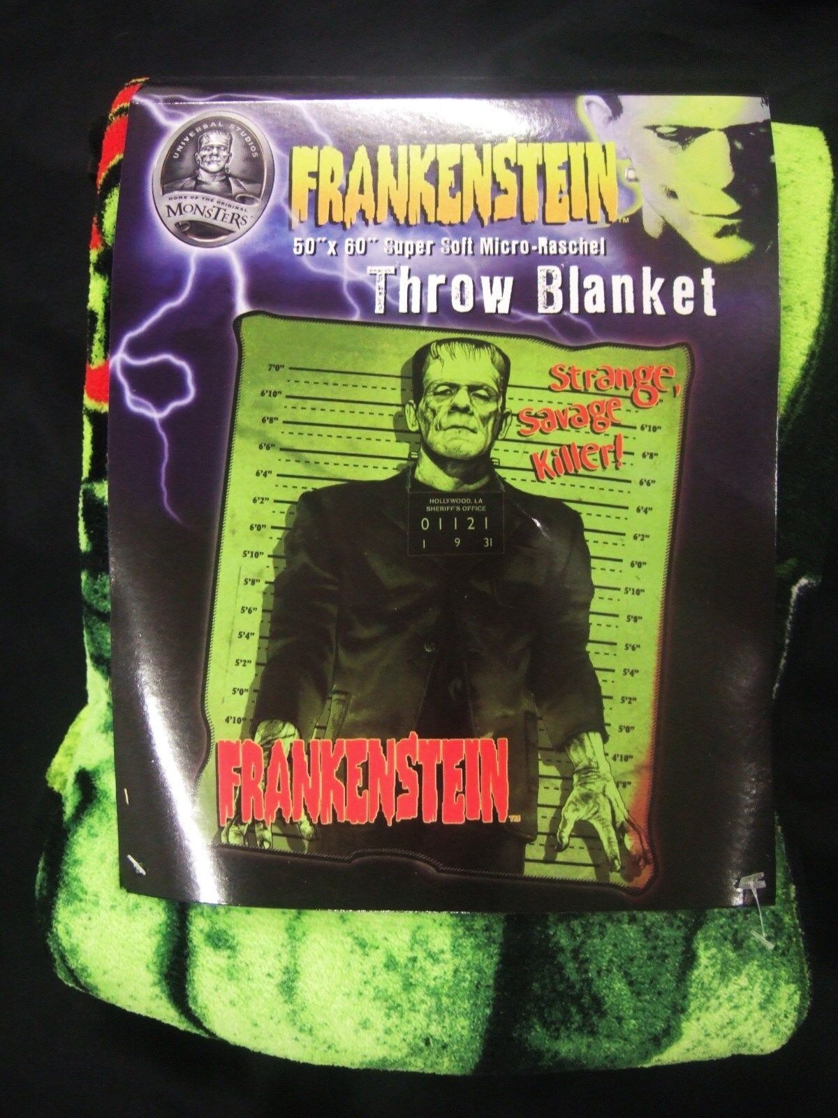 New Frankenstein Monster Dead Zombie Halloween Movie Plush Fleece Throw Blanket 