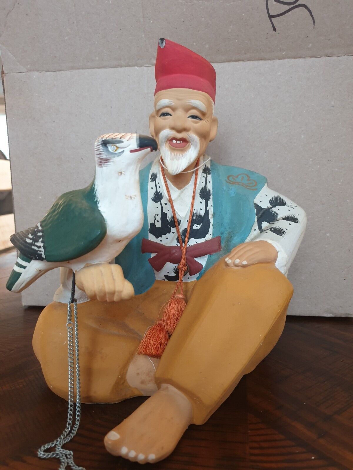 vintage 1950s japanese hakata mimasu doll With Hawk