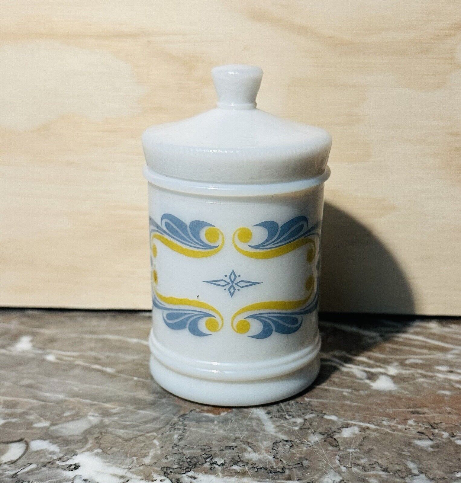 Vintage Merck & Co Milk Glass Apothecary Jar