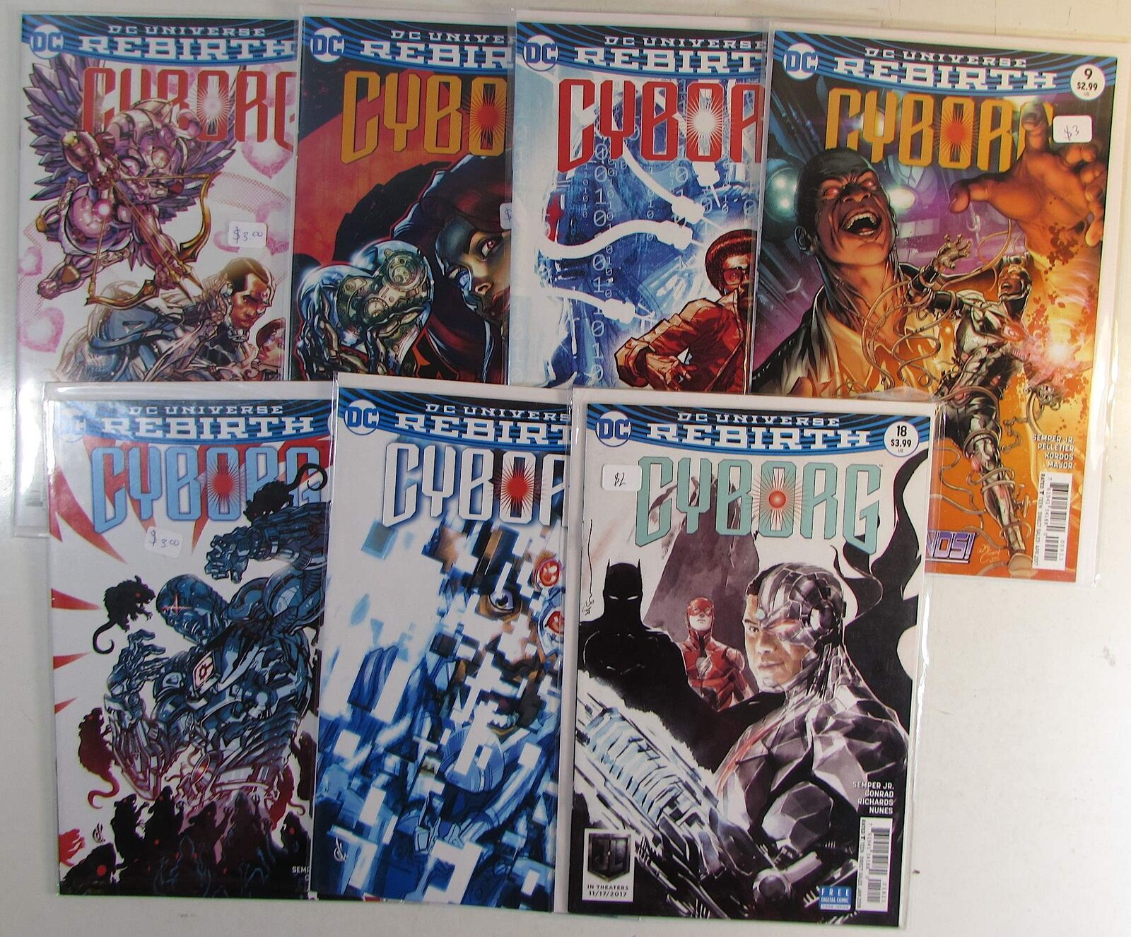 Cyborg Lot of 7 #6b,7b,8b,9,10b,11b,18b DC Comics (2017) 1st Print Comic Books